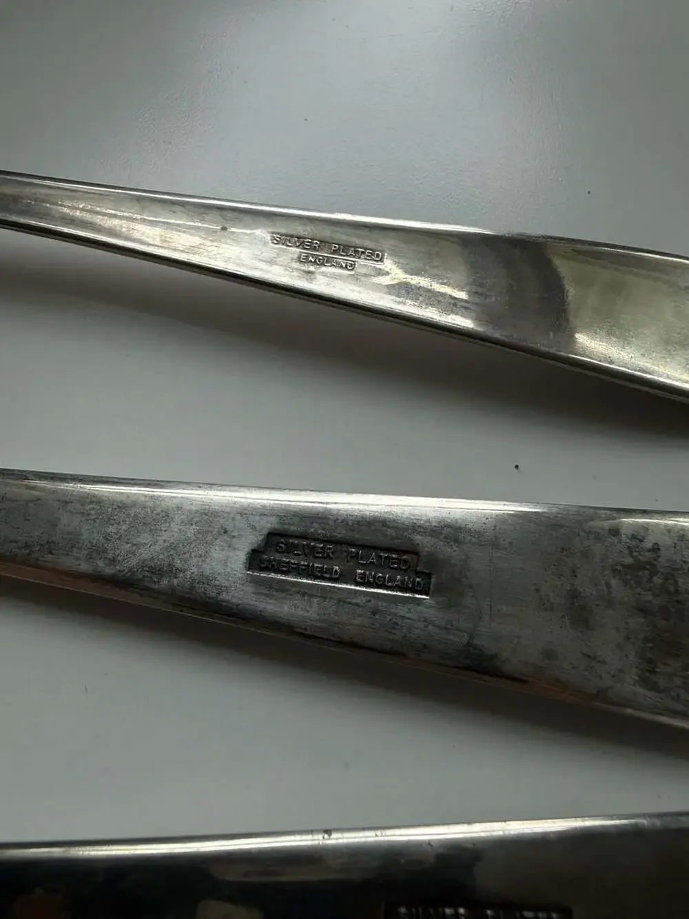 Vintage Silver Plated Sheffield England Salad Serving Utensils Set of 4